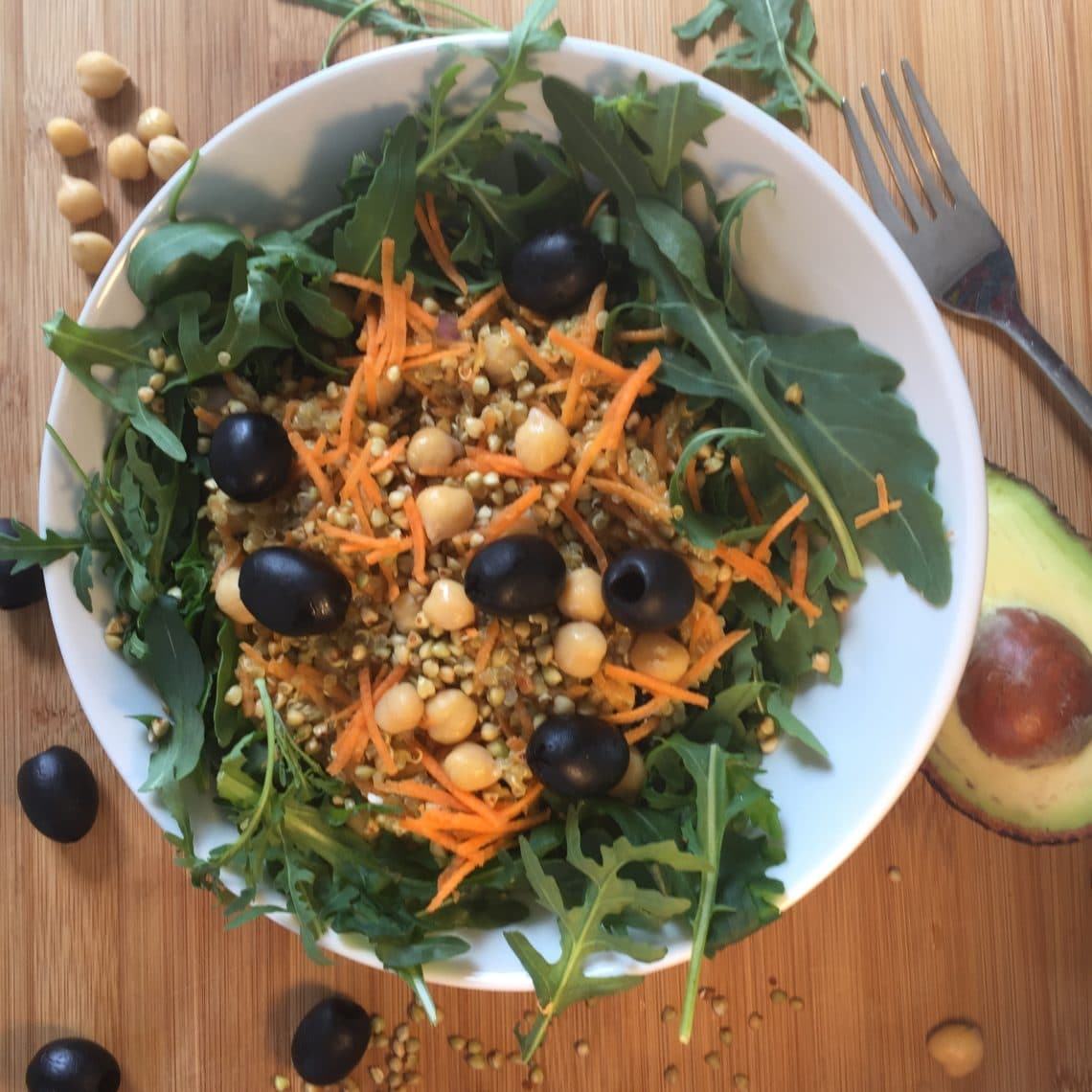 sans gluten ni lactose : salade de quinoa au sarrasin