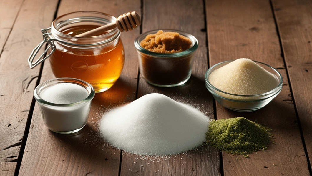 candidose candida albicans et sucre, Xylitol, erythritol, stevia, yacon, miraculine maltitol, aspartame, allulose, sucralose, isomalt, miel et sucre de coco, inuline, sirop d'agave, sucre du fruit des moines